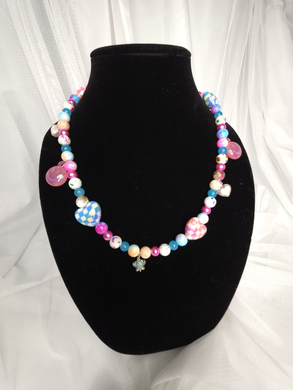 Colorful Heart Bead Necklace - Multicolor Women’s Necklace